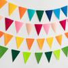 12 Flags Colorful Triangle Pennant Flags Garland Multicolor Felt Banner Bunting Flag for Home Baby Shower Birthday Party Decor 5