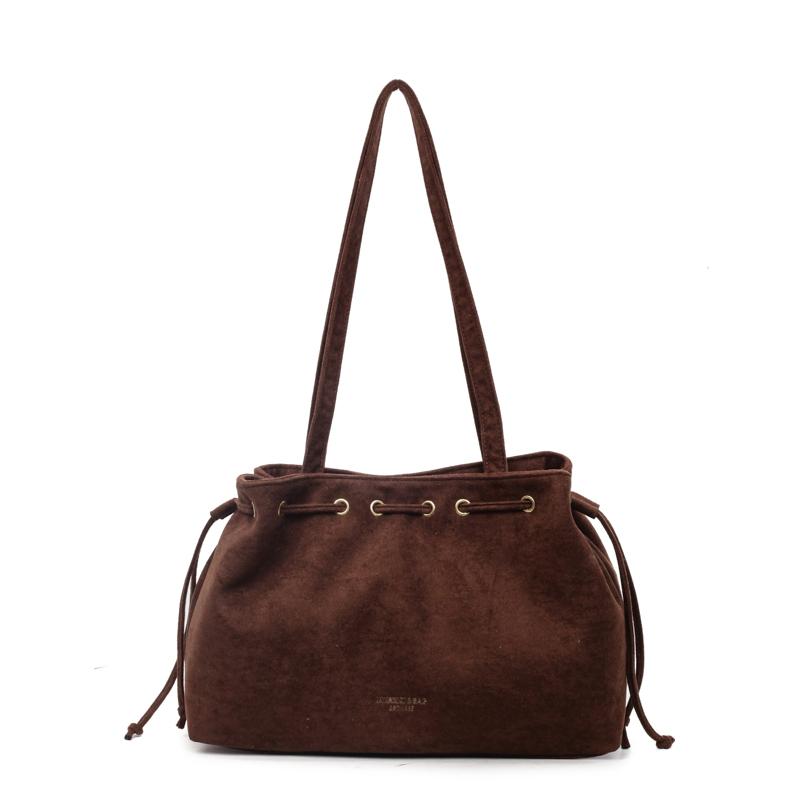 Fashion Faux Suede Hasp Sewing Thread Shoulder Bags 2026 Hot Sale Large Capacity Commute Stylish Design Women's Crossbody Bags