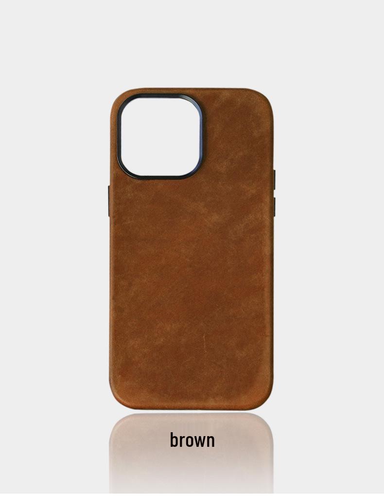 PUEBLO Vintage Leather MagSafe Drop-Proof Case for iPhone 16 Pro Max