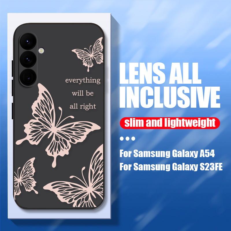 Butterfly Soft Phone Case For Samsung S25 S26 S24 Ultra S23 FE S22 S21 Plus S20 A56 A16 A36 A55 A35 A54 A34 A14 A52 A17 5G Shockproof Cover