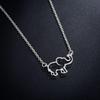Elegant Elephant Pendant Necklace: Cute Hollow Design for Women