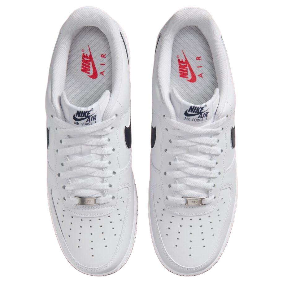 Nike Air Force 1 Low Team USA Sneakers da Uomo Bianco Metallico-Oro-Blu Mezzanotte-Rosso Universitario IQ0407-100