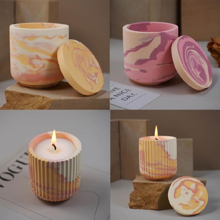 Artistic Cup Mold with Lid for Candle Making Home Accent Unique Resin Mold