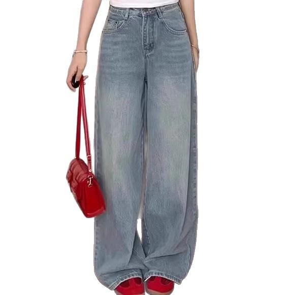 2025 Plus Size Petite Slimming Wide Leg Jeans: Loose Design for a Taller Look