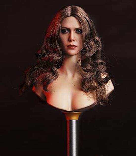 

[TOYBARJAPAN] 16 Scale Action Figure ACG-12 Female Bust Base with Head Stand for Tanned Skin, Height Adjustable (Head Not Included)