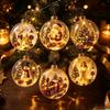 Glowing Christmas Story Ornament, Light-Up Mini Holiday Scene with Warm LED Light, Festive Keepsake Gift for Home Christmas Party Decoration