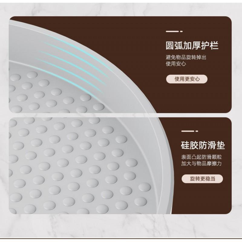Rotating Spice Organizer Tray Kitchen Countertop - Circular PP Storage Turntable Small 25cm Or Large 30cm