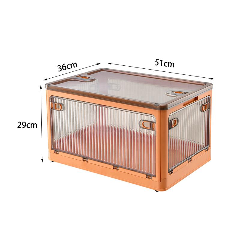 Foldable Storage Box Closet Organizer Stackable Sundries Organizer with Wheels Home Storage Large Capacity Books Snack Toy Bin