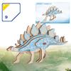 1Pc New Wooden Dinosaur Puzzle Creative Handmade DIY Model Three-dimensional Puzzle, Holiday Gifts