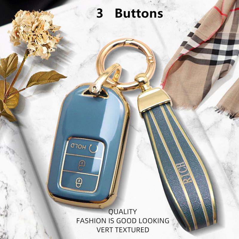 Luxurious Remote Key Case Cover For Honda CRV Fit Civic Accord HRV City Odyssey XRV Pilot Jazz Jade Vezel Crider Car
