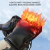 Adjustable Heated Motorcycle Hand Grips Rapid Heating System Rainproof PU Cover Anti Slip Texture Easy Mount Installation