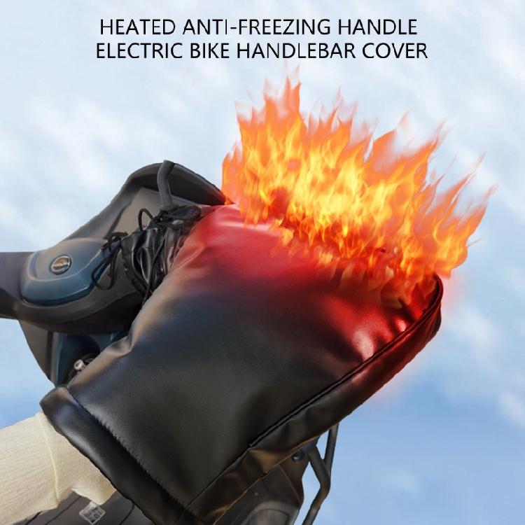 Adjustable Heated Motorcycle Hand Grips Rapid Heating System Rainproof PU Cover Anti Slip Texture Easy Mount Installation