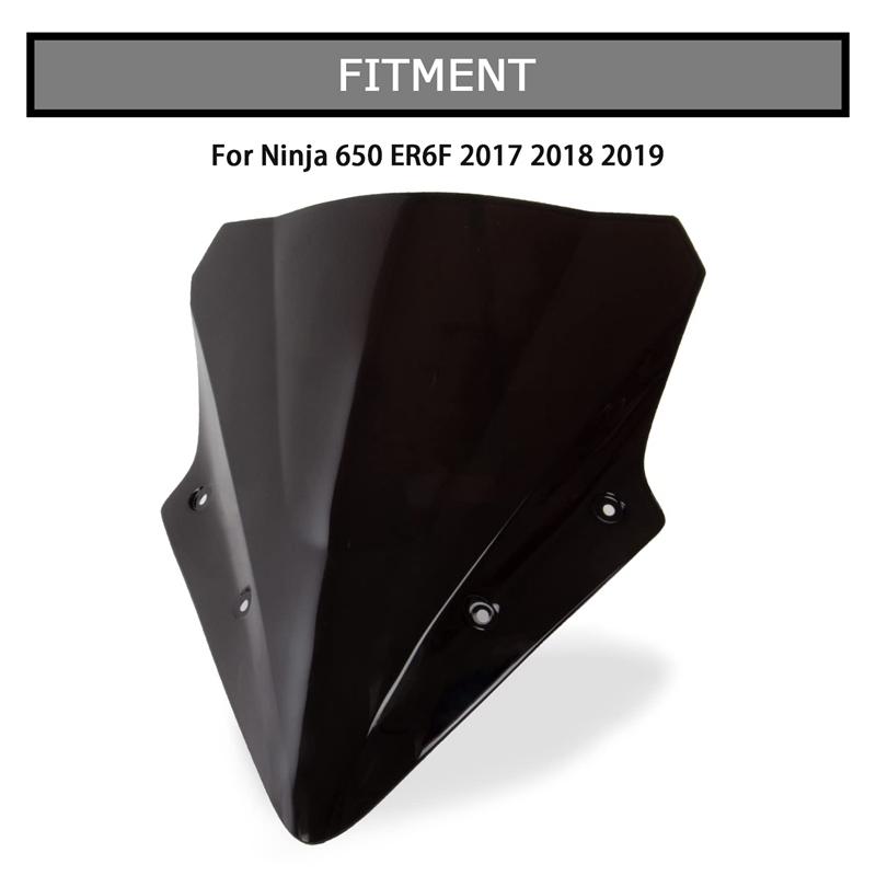 Motorcycle accessories suitable for Kawasaki NINJA650 Ninja 650 ER6F 2017- modified front windshield front deflector