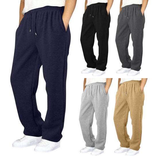 Herren Baggy Sweatpants Kordelzug Taille Sporthose Gerades Bein Freizeithose Jogginghose für Herbst Winter Workout Tennis Morgenlauf
