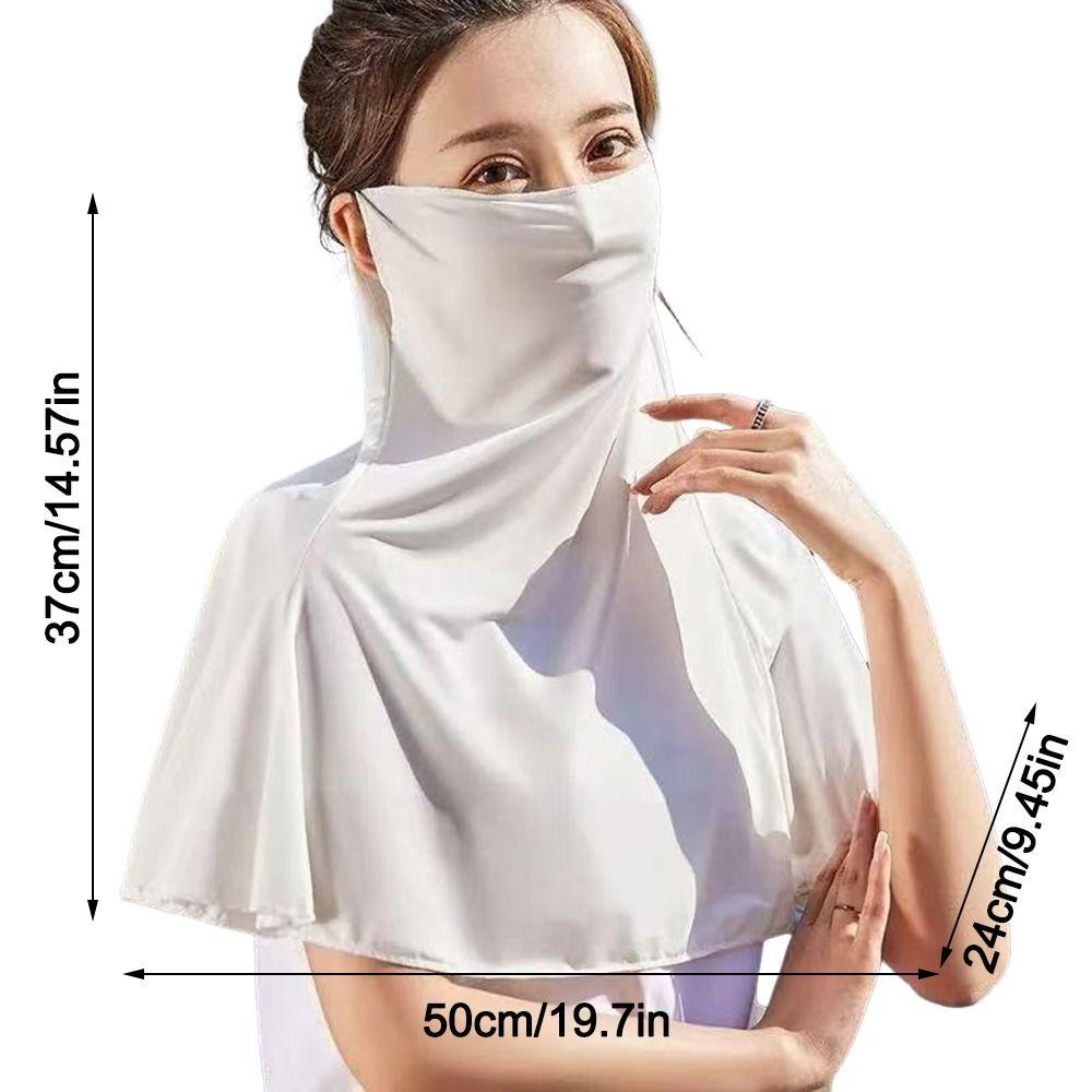 Quick Drying Ice Silk Sun Hat Anti-UV Sunscreen Hat Fashion Sunscreen Face Cover  Face Coverage