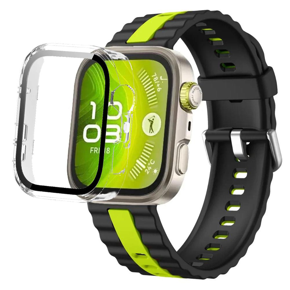 Silikonarmband+PC-Hülle für Huawei Watch Fit 4/Fit 4 Pro Intelligentes Armbandteile für Huawei Watch Fit 3 Uhr Schutzhülle
