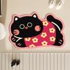 Cartoon Chubby Cat Shaped Doormat Soft Diatom Mud Non-Slip Bathroom Rug Absorbent Entryway Mat for Home Decor