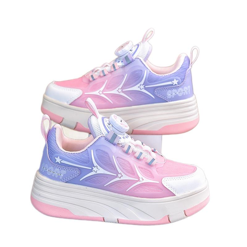 Roller Shoes 4-Wheel Detachable Skate Sneakers Kids and Baby