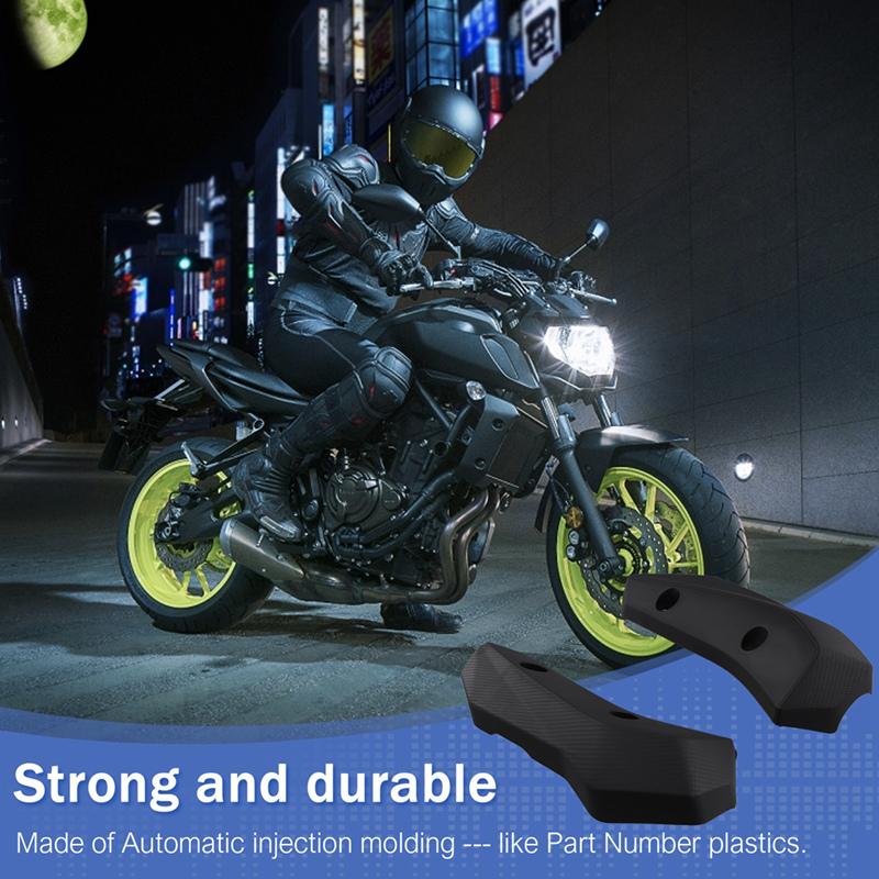 #222J Motorcycle Accessories Side Radiator Cover Guard Front Fairing for YAMAHA MT-07 MT07 FZ07 2012-2017 (Black)