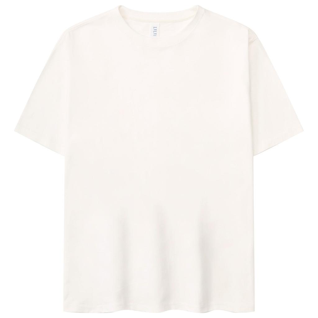 2026 Summer Casual Men Women TShirt Solid Color Soft and Loose Round Neck Top Cotton Short Sleeve Versatile Tees