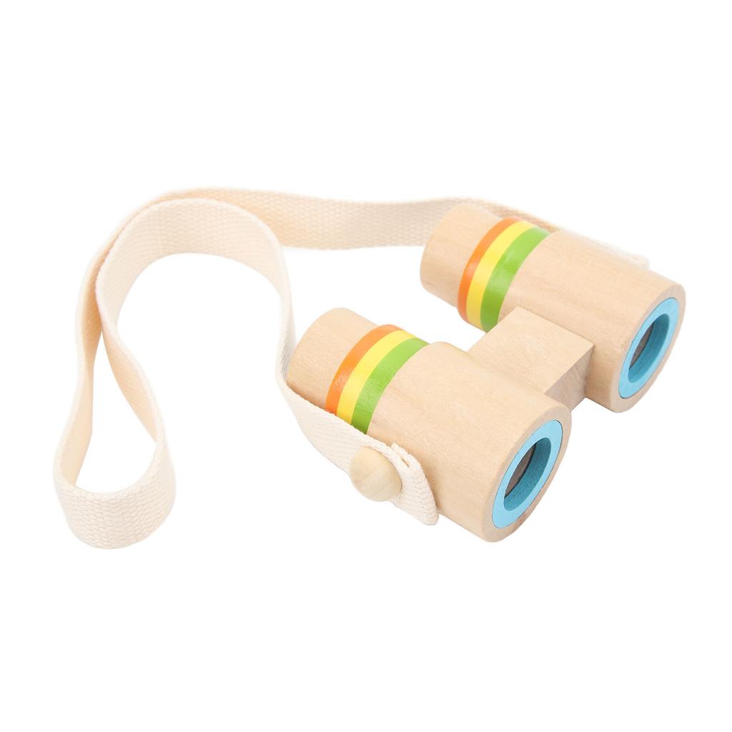 Kinder Holzfernglas Klare Linse Trageschlaufe Tragbares Fernglas Teleskop für den Außenbereich