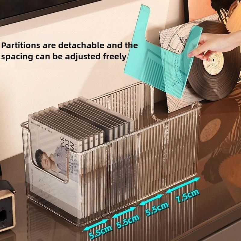 For Collection Storage Album Storage Box CD Disc Rack Desktop Disc Black Vinyl Record Magnetic Tape Display Storage Rack