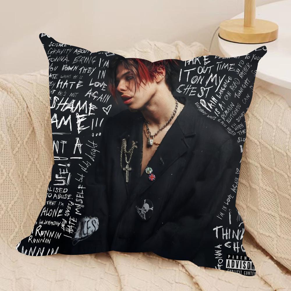 YYungblud Rock Music Singer Cushion Cover Pillowcase Ultra Soft Skin Friendly Fabric Cloud Like Comfort  Concealed Zipper