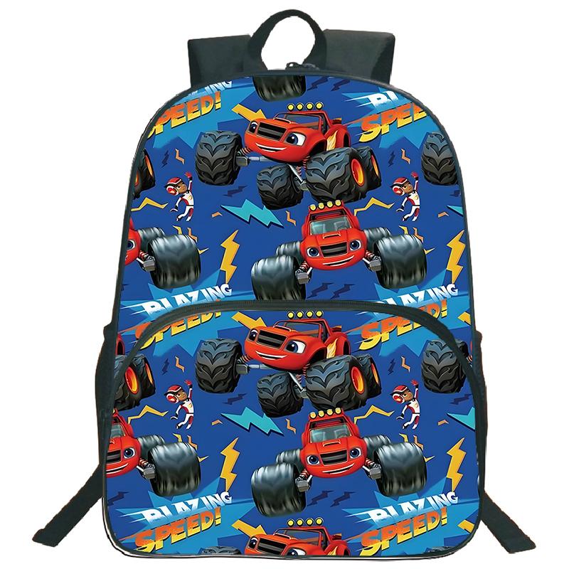 Blaze And The Monster Machines Children's Backpack Schoolbag Boys Girls Backpack Students Large Capacity Travel Bookbag Mochila