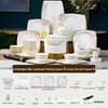 2024 New Luxury Glazed Ceramic Bowl and Plate Set with Chopsticks – High-Temperature Housewarming Gift
