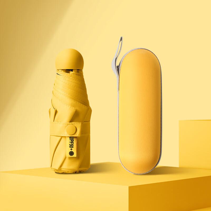 Nanqiao Thick Black Coating 5-Fold Capsule Umbrella