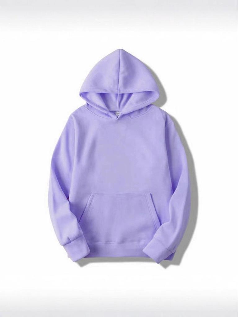 Europe Unisex Fleece Hoodie - Autumn/Winter Solid Color