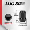 MML-24PCS 12X1.5 Lug Nut Closed End Bulge Acorn Cone Lugnuts, For FJ Cruiser 2007-,2001-2007 Sequoia
