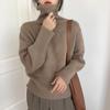 Autumn and Winter New Turtleneck Pullovers Sweaters for Women Fashion Loose Long Sleeve Knitted Sweater for Women Casual Elegant Warm Knitwears 25344