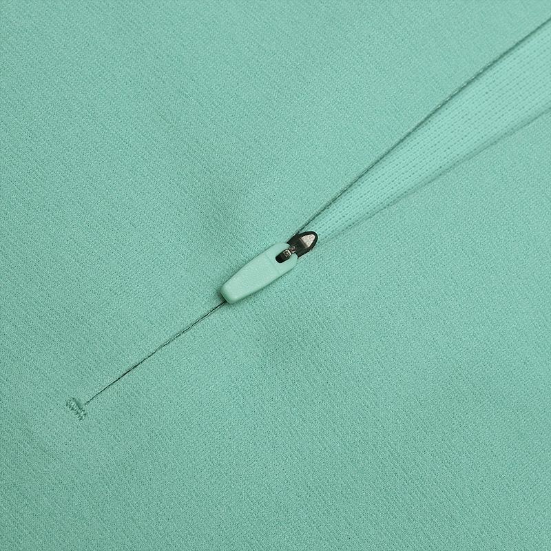 Fila Stand Collar Half Zip Knit Long Sleeve T-Shirt Women Tops Gray-Green A11W517203FGN