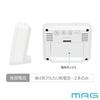 MAG Alarm Clock Radio-Controlled Desk Compact Small Digital Thermometer Calendar Electronic Sound Snooze Light White Approximately 6.2 cm tall 7.8