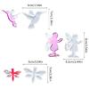 Pack of 3 Hummingbird Dragonflies Girl Themed Silicone Molds Double Hole Pendant Craft Tool for Creative Art Projects