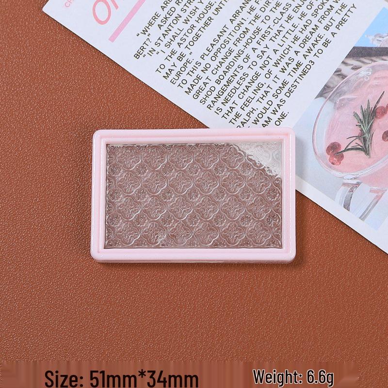 Handmade Transparent Square Carved Plate for DIY Resin Jewelry and Toy Accessories