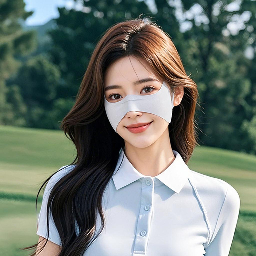 Half Women Face Cover Breathable Quick Drying Sun Screen Protector for Face Outdoor Activities Use