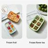 Ice Cube Mold with Sealed Lid 6 Cavity Push-Type Design No Spill Stackable Ice Tray for Pure Odor-Free Easy-Release Reusable