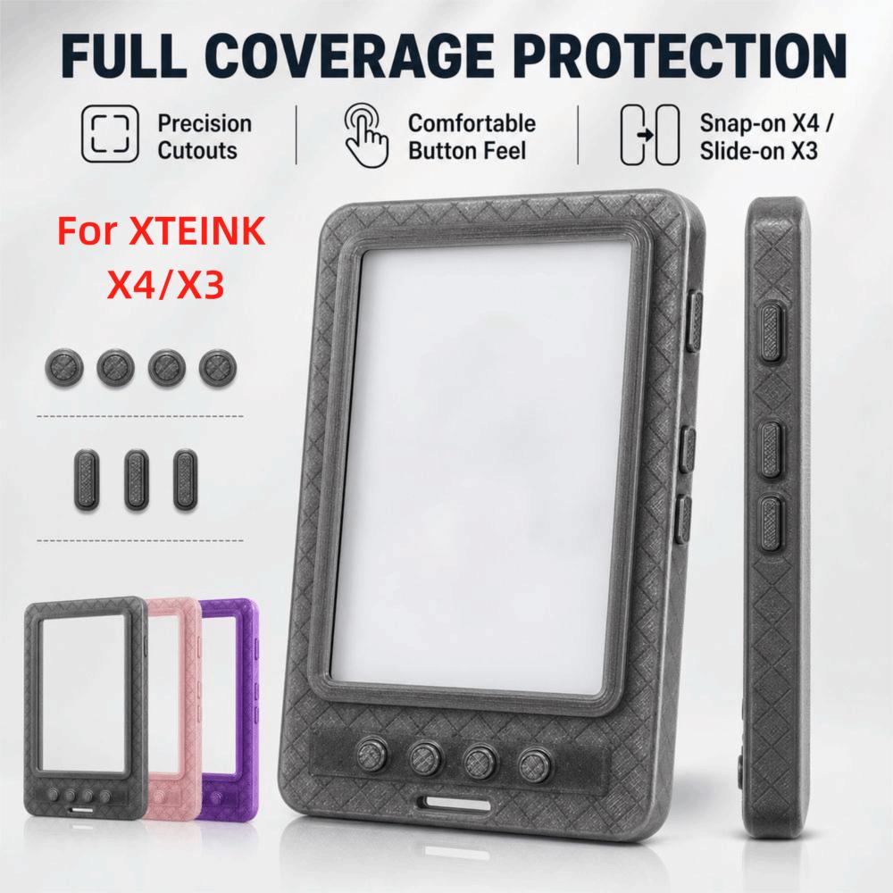 Schokbestendige Beschermhoes Badge-stijl Draagbare Cover voor XTEINK X3 X4 E-Reader Bescherming