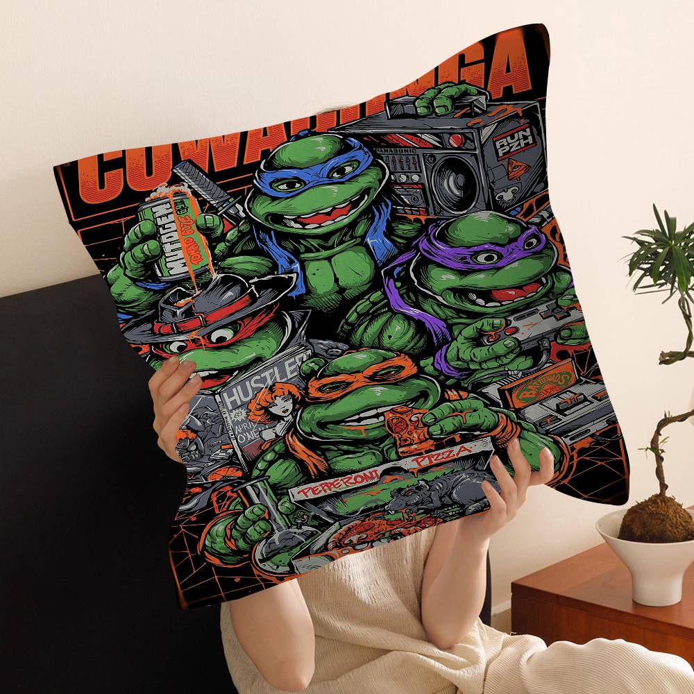 N-Ninja Turtles Anime Pillow Cover For Bedroom Room And Living Room Sofa Decorative Cushion Cover