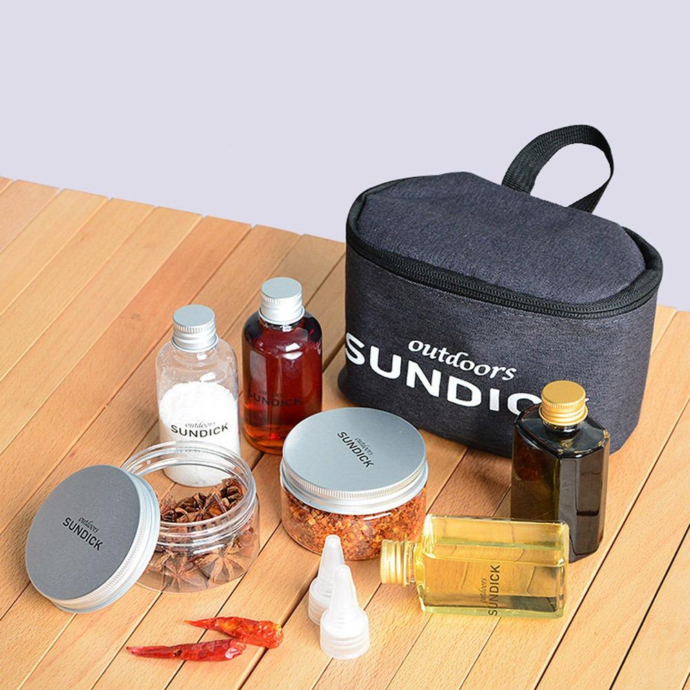 7 Pcs/Set Portable Spice Cruets Set Moisture Proof BBQ Sauce Container Durable Spice Bottles  BBQ