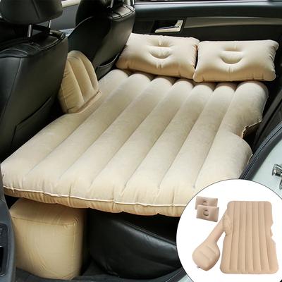 Ultra-soft Flocking Environmental Fabric Car Inflatable Bed Air Cushion Bed Car Travel Bed Portable Comfortable Car Accessories