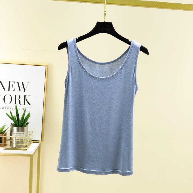 

Women s Slim Fit U-neck Sleeveless Camisole - Fashionable, Simple, and Skin-friendly for Summer Wear XL синій