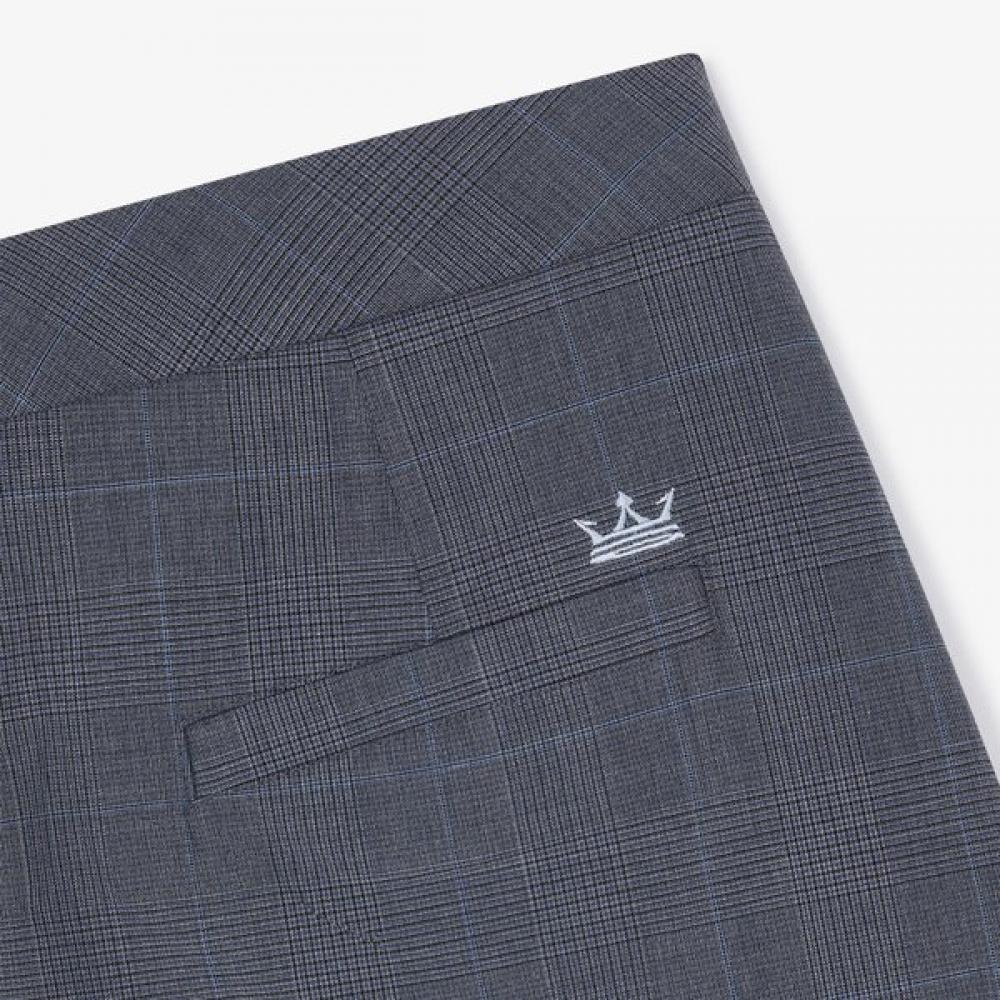 Lambda Women S Glen Check Slim Line Skirt Oxford Blue 26313