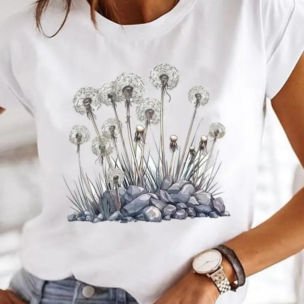 Butterfly Trend 90s Casual Top Clothes Female Short Sleeve Print Tshirts Fashion Oneck T Clothing for Women Graphic Tee