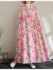 Long Sleeve Plus Size Cotton Vintage Floral New In Dresses for Women Casual Loose Spring Autumn Dress