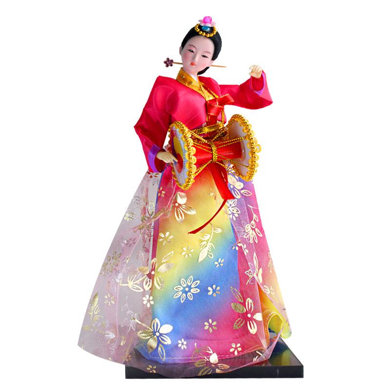 South Korea Girl North Korea Doll Human Shape Silk Doll Home Decoration Accessories Figurine Craft Decorations For Home Folk Art