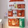 Oxford Cloth Dormitory Storage Hanging Bag Dopamine Multi-layer Underwear Storage Mesh Pouch Wall-mounted Cartoon