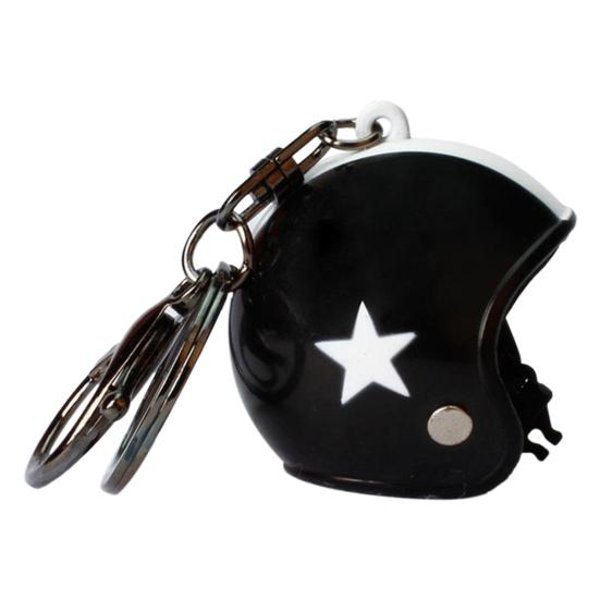 

Милый брелок для ключей в форме мотоциклетного защитного шлема, подвеска, держатель для ключей чёрный